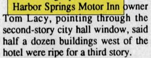 Best Western Of Harbor Springs (Harbor Springs Motor Lodge, Harbor Springs Motor Inn) -  Apr 1993 Article (newer photo)